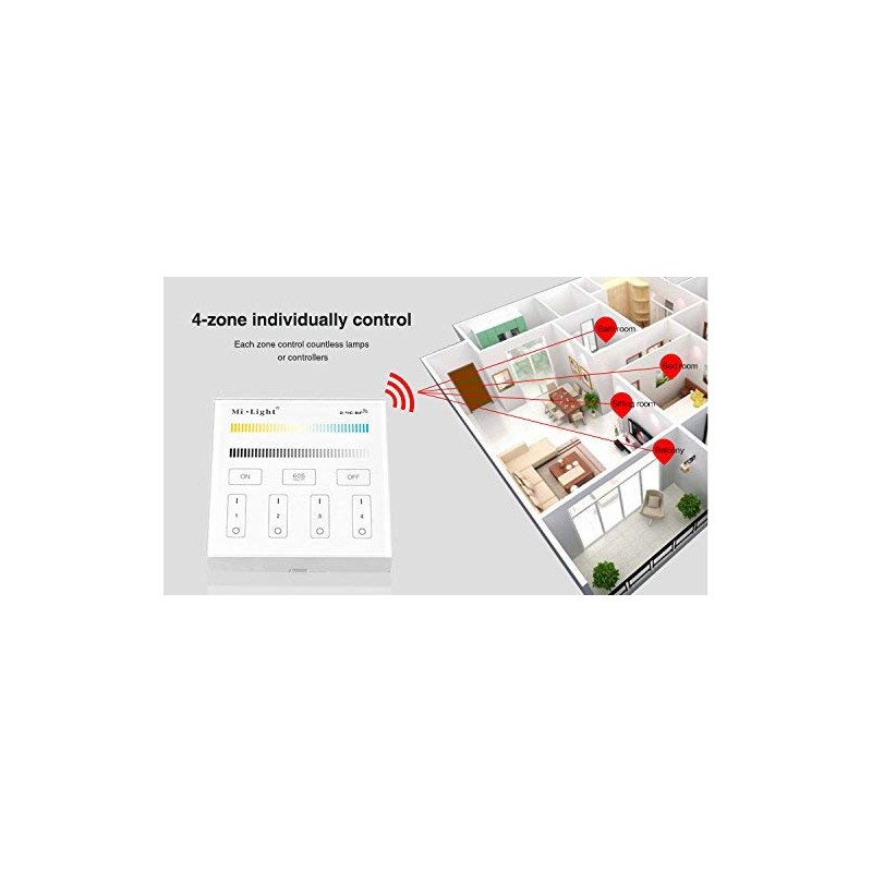 LIGHTEU®, Milight Miboxer DC3V Smart Panel Remote Control 4 Zones