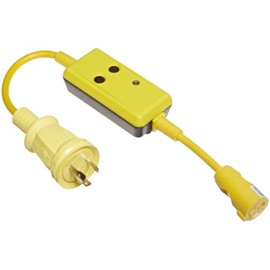 Hubbell Wiring Systems Adapter 30A LK MALE-15A ST FEM, Yellow