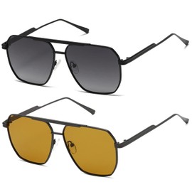 kimorn Polarized Sunglasses Womens Men Retro Oversized Square Vintage Shades Classic Large Metal Sun Glasses K1221