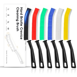Crevice Cleaning Brush Hard Bristle Bathroom Gap Cleaning Brush Multifunctional Gap Cleaning Tool for Blind, Baseboard, Fan, Window Or Sliding Door Track 6pcs (Colorful)
