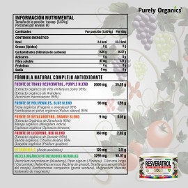 Resveratrol En Polvo Anti-ox Complex Gold Organico 60 Serv