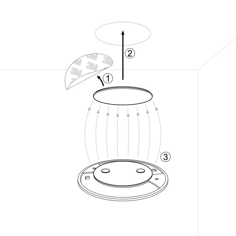 SEBSON Magnethalterung, Magnetpads, Magnetbefestigung für Rauchmelder, selbstklebend