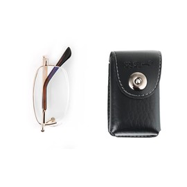 EYESPEX 1 Pack Folding Reading glasses Half Frame Metal