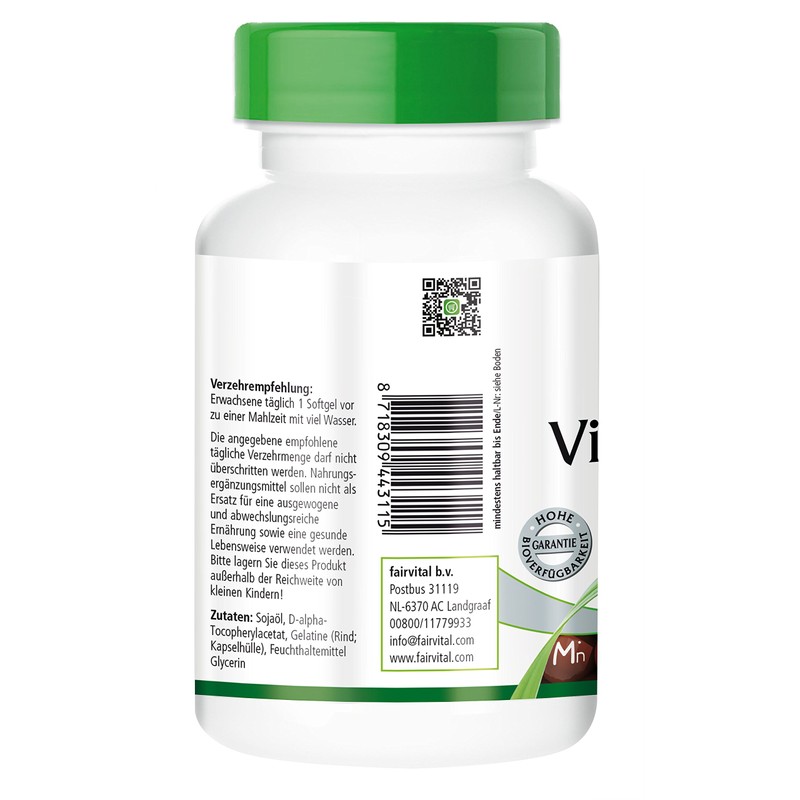 Fairvital Vitamin E Capsules 400 IU High Dose 500 Softgels