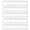 5 PCS 15cm Plastic Ruler Set Transparent Straight Ruler Measuring