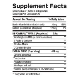 Pre Entreno Polvo BPI Sports Raspberry Tea Lnea Billy Gunn 250g                                                                                       