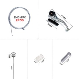 Hmseng 2 Pairs Bike Brakes, Universal Complete V Bike Brakes Set, Mountain Bike Replacement for Most Bicycle,Road Bike Brakes Cables -Silver