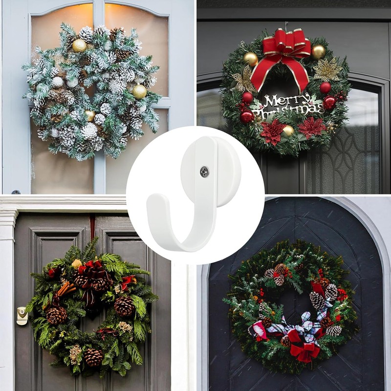 Guojanfon Ornament Hooks,Magnetic Wreath Hanger,Heavy Duty Magnet Hook Holds up