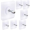 Celbon Transparent Shower Caddy Adhesive Hooks, 4-Pack, Strong Sticker Pads
