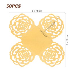 TOYANDONA 50Pcs Paper Truffle Wrappers Truffle Wrap Liners, Small Flared Paper Baking Cups Cupcakes Muffin Case Trays for Baby Shower Wedding Birthday