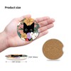 Cute Black Cat Car Coasters for Drinks Absorbent, 2 Pack