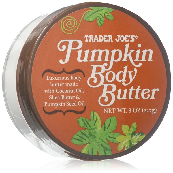 Trader Joes Pumpkin Body Butter - Luxurious Body Butter Made with Coconut Oil, Shea Butter & Pumpkin Seed Oil - 8oz., 227g.
