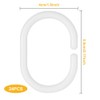 Alaoo 24 Pack Curtain Hooks, Plastic C-Shaped Shower Curtain Hooks,