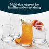 Libbey Swerve Drinking Glasses Set of 16, Chip-Resistant Tumbler and