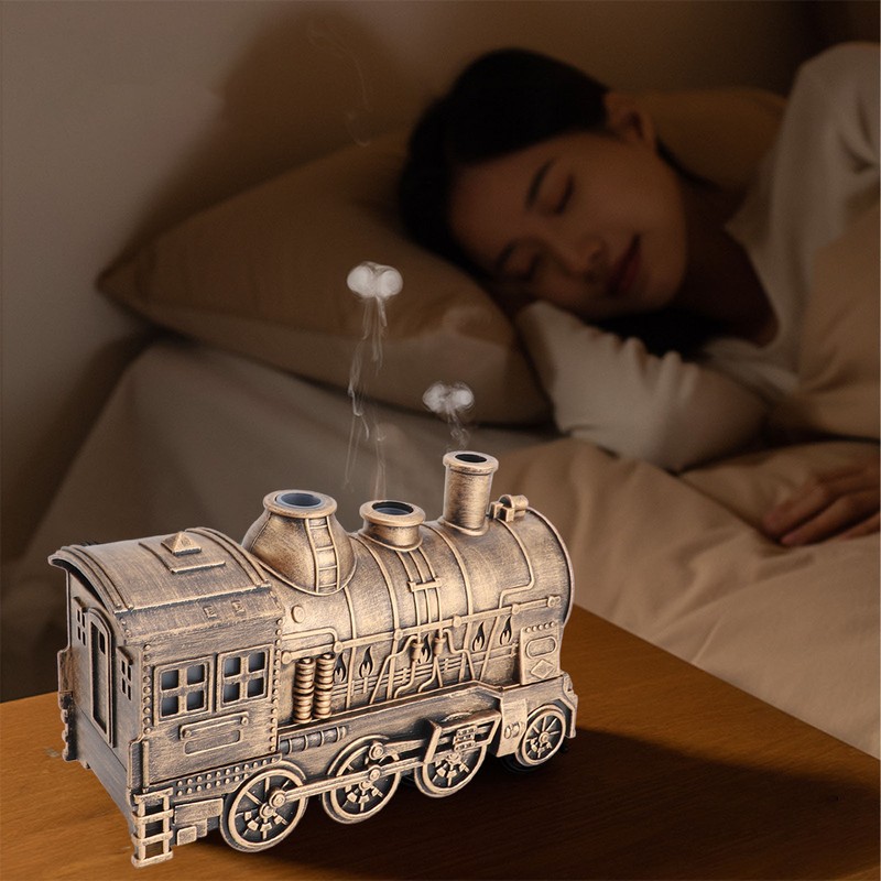Train Humidifier 300ml Retro Train Shape Aromatherapy Diffuser with Waterless