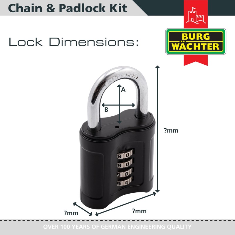 Burg Wachter SKM 6/60 CPL 60cm 6mm Security Chain &