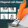 2PCS Anti-Splash Slanted Nail Clipper Set for Thick Nails