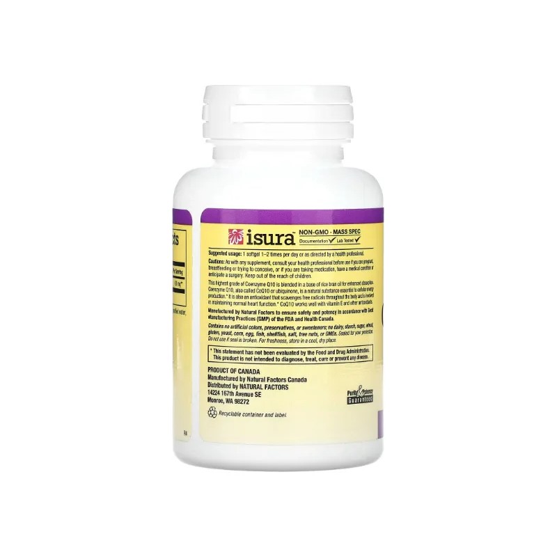 Coenzima Q10 100mg, Natural Factors 30 Caps