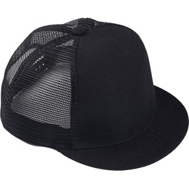 Laquest Flat Brim Short Brim Mesh Baseball Cap Short Brim Cap Snapback Men/Women's, Black