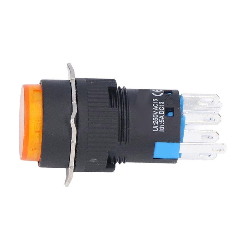 25Pcs Momentary Push Button Switch Self Locking 8 Pin Round