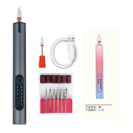 Electric Nail Grinding Machine Portable Rechargeable Nail Polishing Machine for Electric Nail File Space Gray