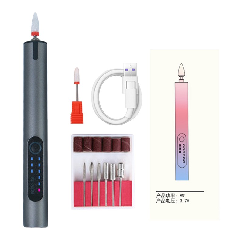 Electric Nail Grinding Machine Portable Rechargeable Nail Polishing Machine for