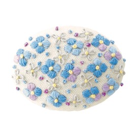 Olympus Thread OLY-K9082 French Embroidery Brooch Kit K9082 Blue