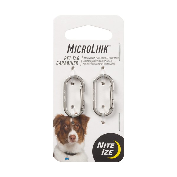 Nite Ize Nite Ize MicroLink Pet Tag Carabiner, Stainless Steel