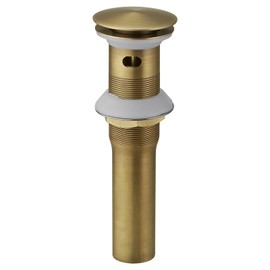 Homevacious Antique Brass Bathroom Sink Drain Pop up Drain with Overflow Rustproof Bathroom Sink Stopper with Detachable Strainer Basket All Metal Rustproof Fits 1-1/2" to 1-3/4" Sink Hole