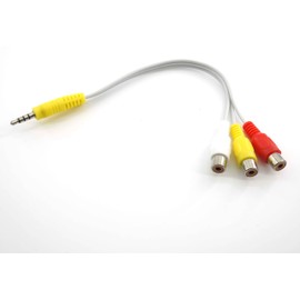 The AV adapter is a replacement cable designed for connecting video AV components on a TCL TV. 3 RCA interfaces to AV input adapter (9 inch) white