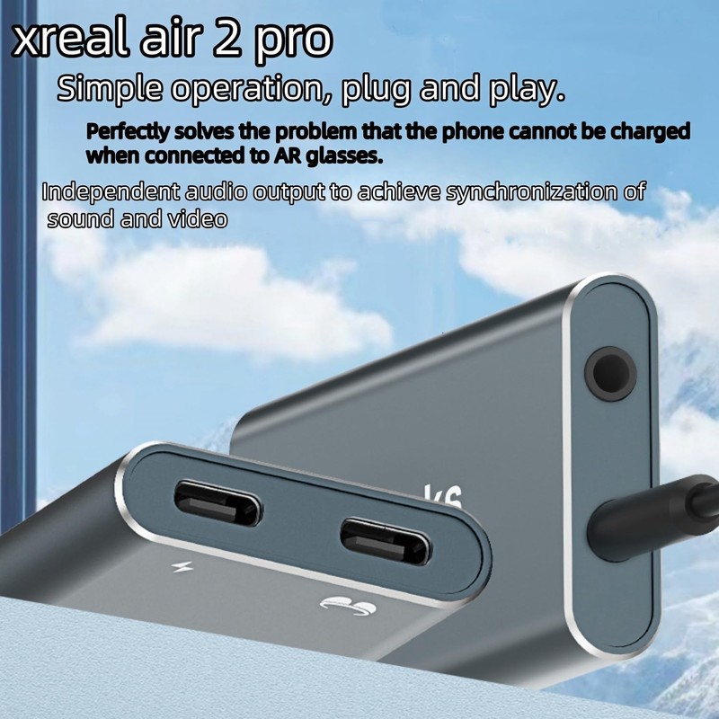 NCGGY XREAL Hub,Charge and Play Adapter,Power Your AR Glasses While