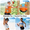 Portable Fan 4000mAh Rechargeable, 4 Speeds 13000RPM Strong Airflow, Personal