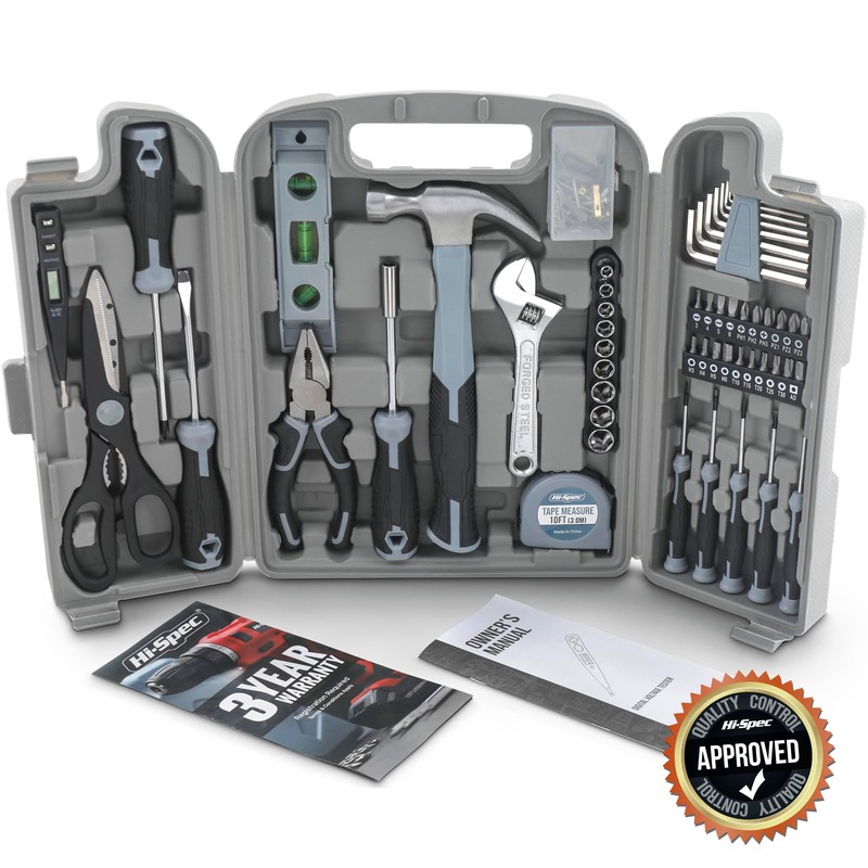Hi-Spec 54pc General Household Tool Set – Home & Garage