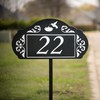 Address America USA Handcrafted Le Paris Reflective Garden Address Sign