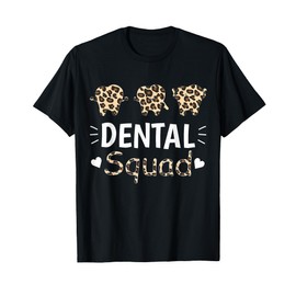 Leopard Dental Squad Costume Dental Assistant Women T-Shirt