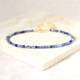 Unbranded 2mm Blue Sodalite Crystal Women Bracelet Healing Reiki Chakra Bracelet Gifts