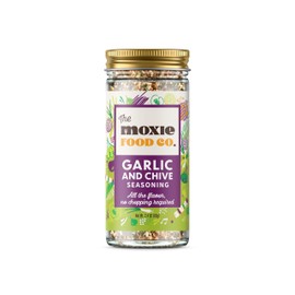 The Moxie Food Co. Garlic and Chive Seasoning - All Natural, Vegan, Kosher, Keto, Non-GMO, Gluten Free, Made in the USA, 2.4oz. Jar