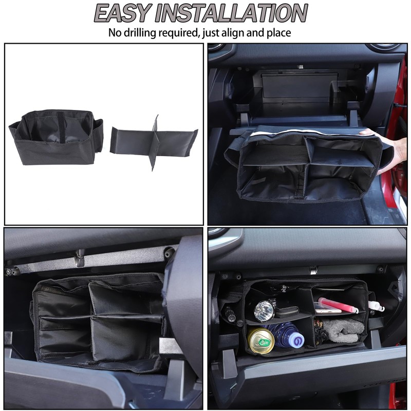 Lcojicep Center Console Hidden Organizer Bag Compatible Compatible with Tacoma