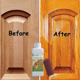 Godora Godora 16 oz Pure Tung Oil for Wood Finishing, Wood Sealer for Indoor & Outdoor Favored by Craftsmen, Waterproofing Tung Oil for Wood Products, Perfect Food Safety Tung Oil for Furniture & Countertops