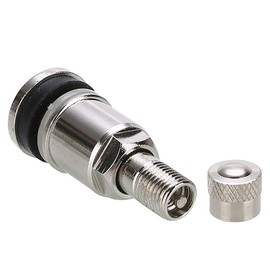 OioTuyi 4 Pcs Universal Metal Car Tyre Valves 11.3mm Strong and Durable with Valve Core Silver