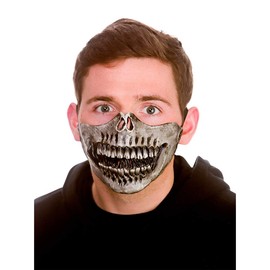 Wicked Costumes Adult Unisex Skeleton Latex Half-Mask Fancy Dress Accessory