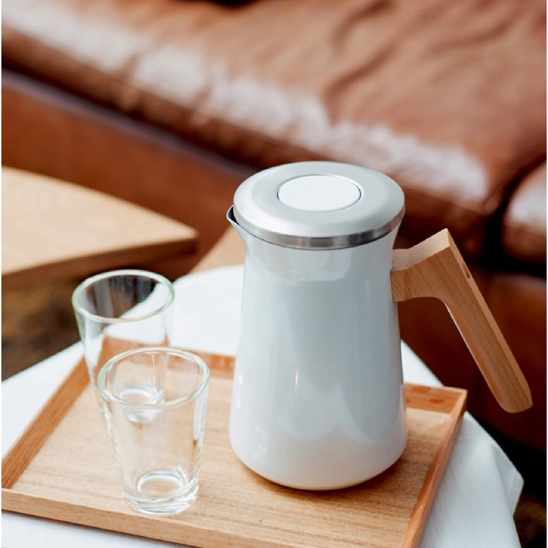 HARIO S-STP-600-W Stainless Thermal Pot, Storage Capacity 20.1 fl oz