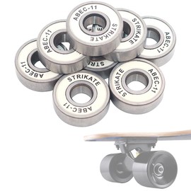 POFET 8 Pieces Skateboard Bearings, 608ZZ Double Shielded Bearings, Small Bearings, Replacement Parts for Longboard Roller Skates