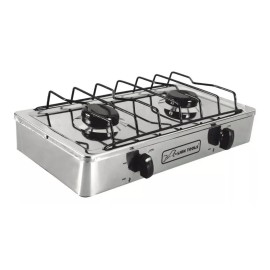 Lion Tools Parrilla Estufa De Gas Acero Inoxidable 2 Quemadores Lion