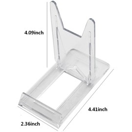 12 Pieces Acrylic Stands For Display Plastic Display Holders Picture Plate Holders Clear Mini Easels Stands to Display Pictures or Plate for Home Office Supplies Festival Party Decoration
