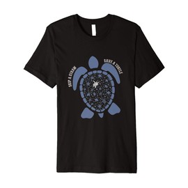 Skip A Straw Save A Turtle Premium T-Shirt