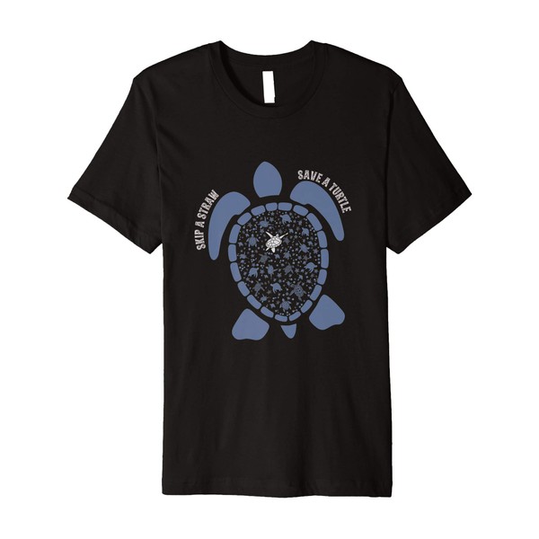 Skip A Straw Save A Turtle Premium T-Shirt