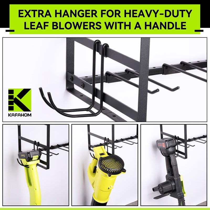 KAFAHOM Leaf Blower and Weed Eater Rack, Lawn Power Tool