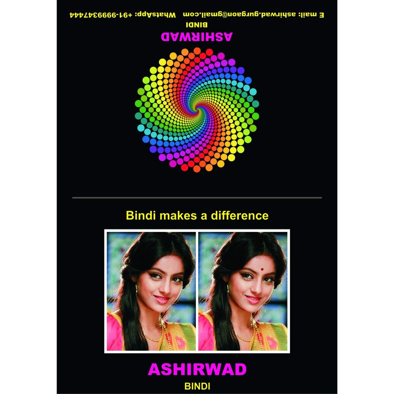 ASHIRWAD Maroon Bindi of Single Size 10 pcs and Different