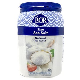 LiOR Fine Sea Salt, Natural Red Sea Salt | Chef’s Jar of Kosher Sea Salt, Kosher for Passover | 35.2 ounces